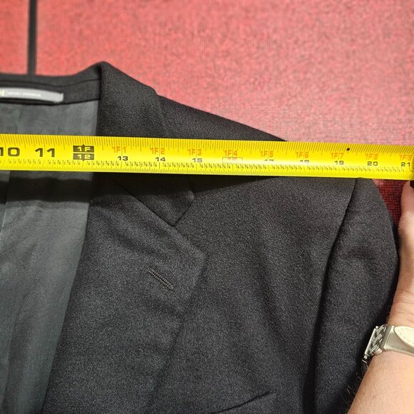 Hickey Freeman Madison 100% Cashmere Sport Coat Blazer 46L Black Quiet Luxury - Picture 14 of 14